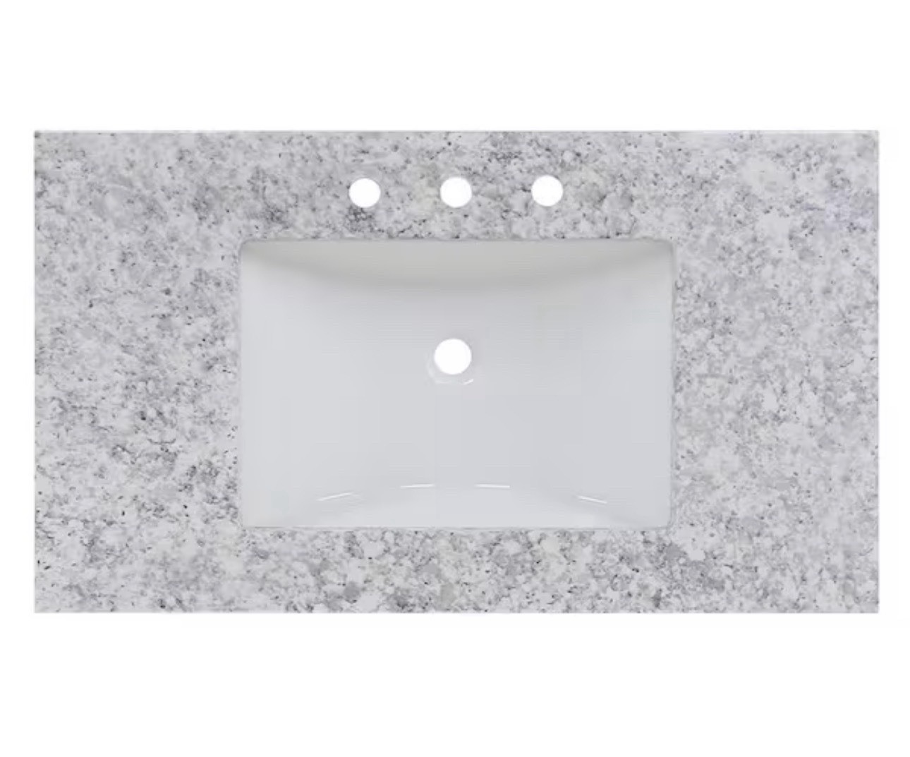 37 In. W X 22 In. D Cultured Marble White Rectangular Sink Vanity In Everest