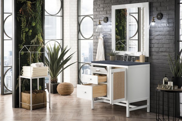 36″ James Martin Addison E444-V36-GW-3CSP Vanity Cabinet Charcoal Soapstone Top