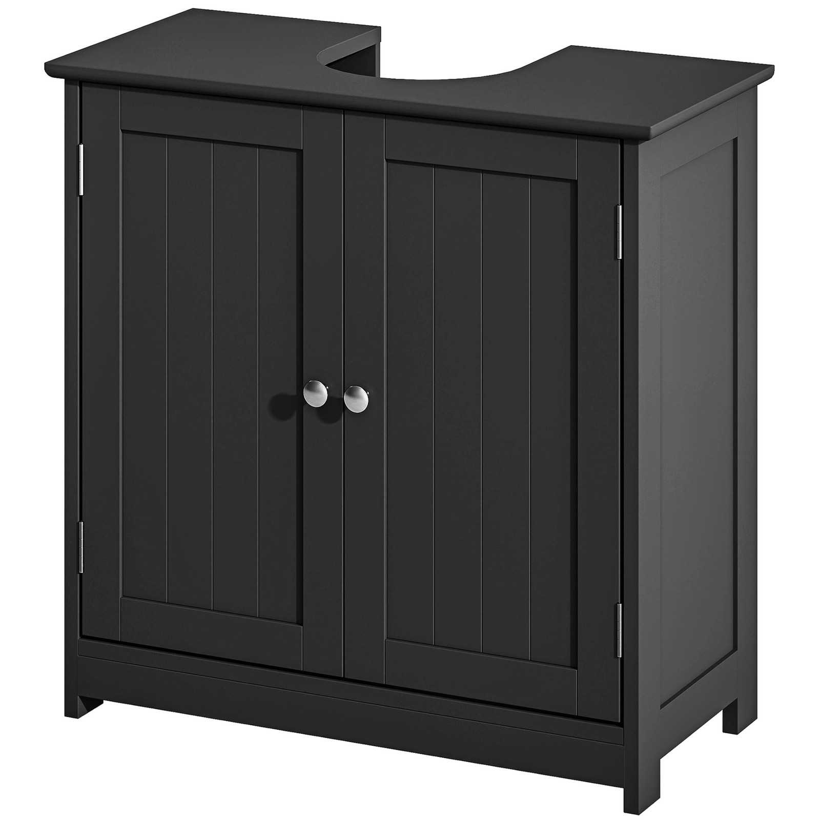 Pedestal Sink Washroom Storage Furniture w/Double Doors and Adjustable Shelf