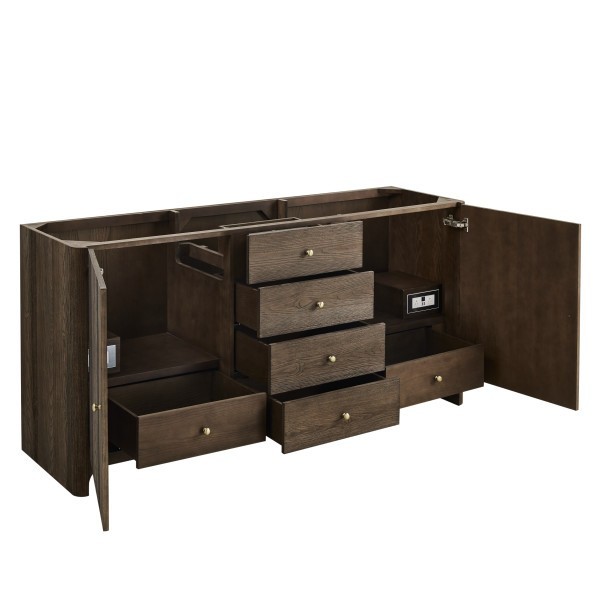 72″ James Martin Gracyn D125-V72-SBL-3VSL Double Vanity Cabinet Victorian Silver