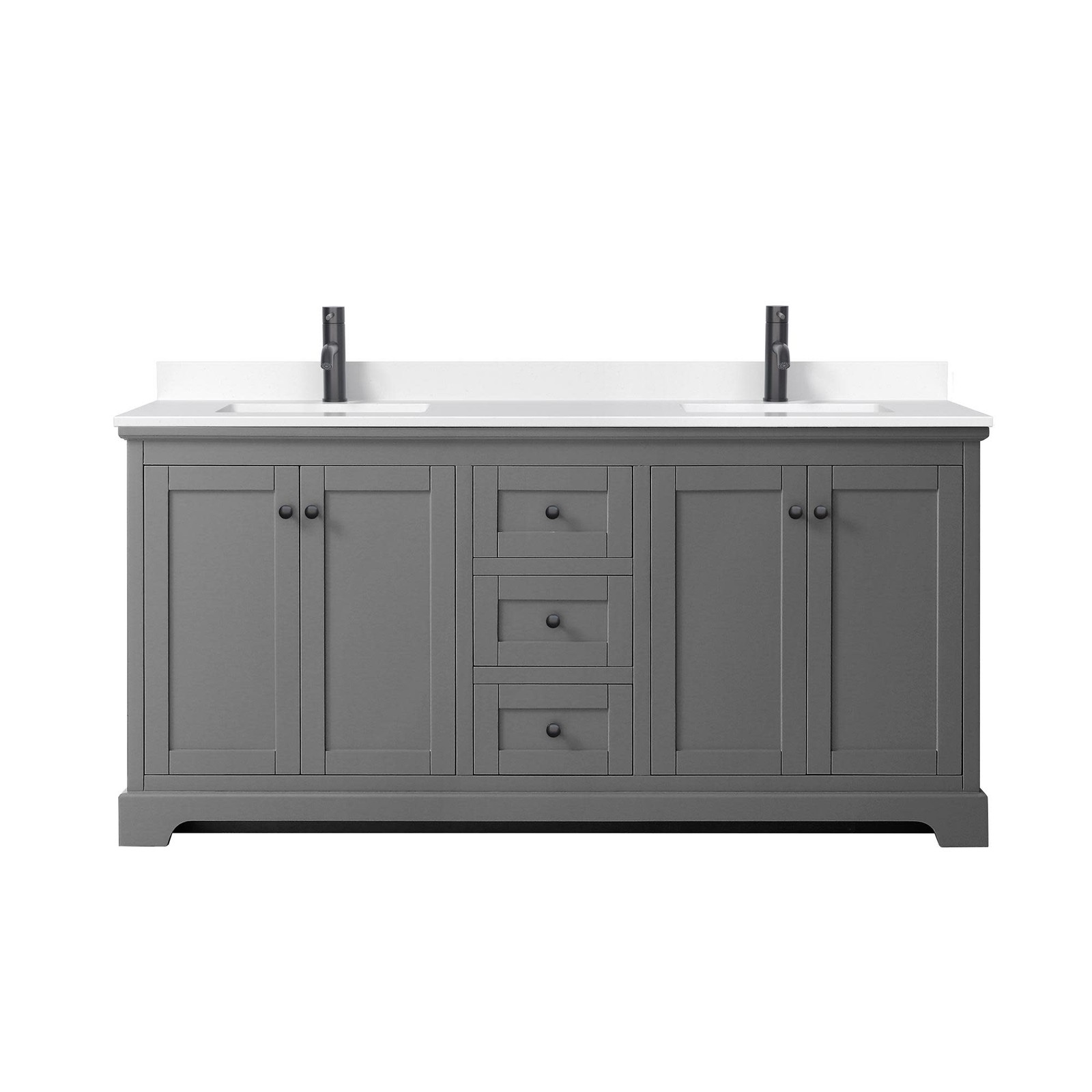 Wyndham Collection WCV232372D-VCA-MXX Avery 72″ – White / Carrara Cultured