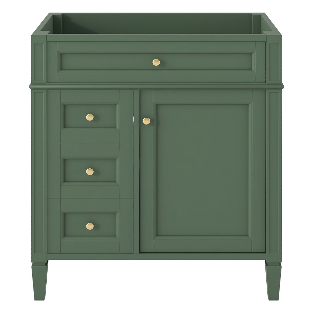 Vanity with no sink Two drawers One pull-out drawer
