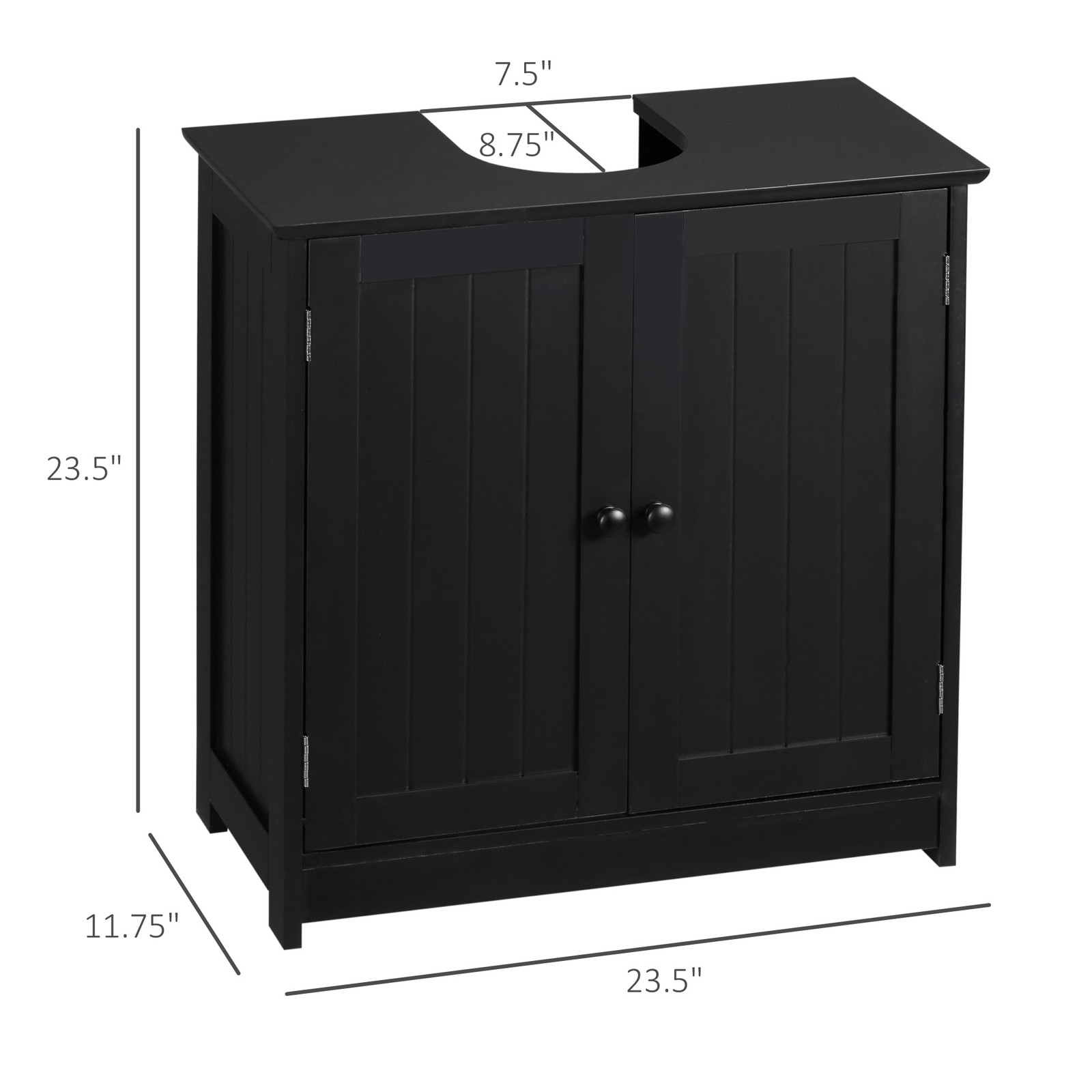 Under Sink Bathroom Cabinet with 2 Doors and Shelf