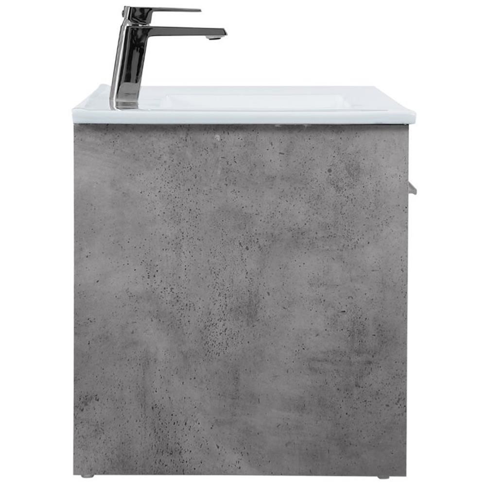 Elegant Decor Rasina 40″ Single Porcelain Top Floating Bathroom Vanity in Gray