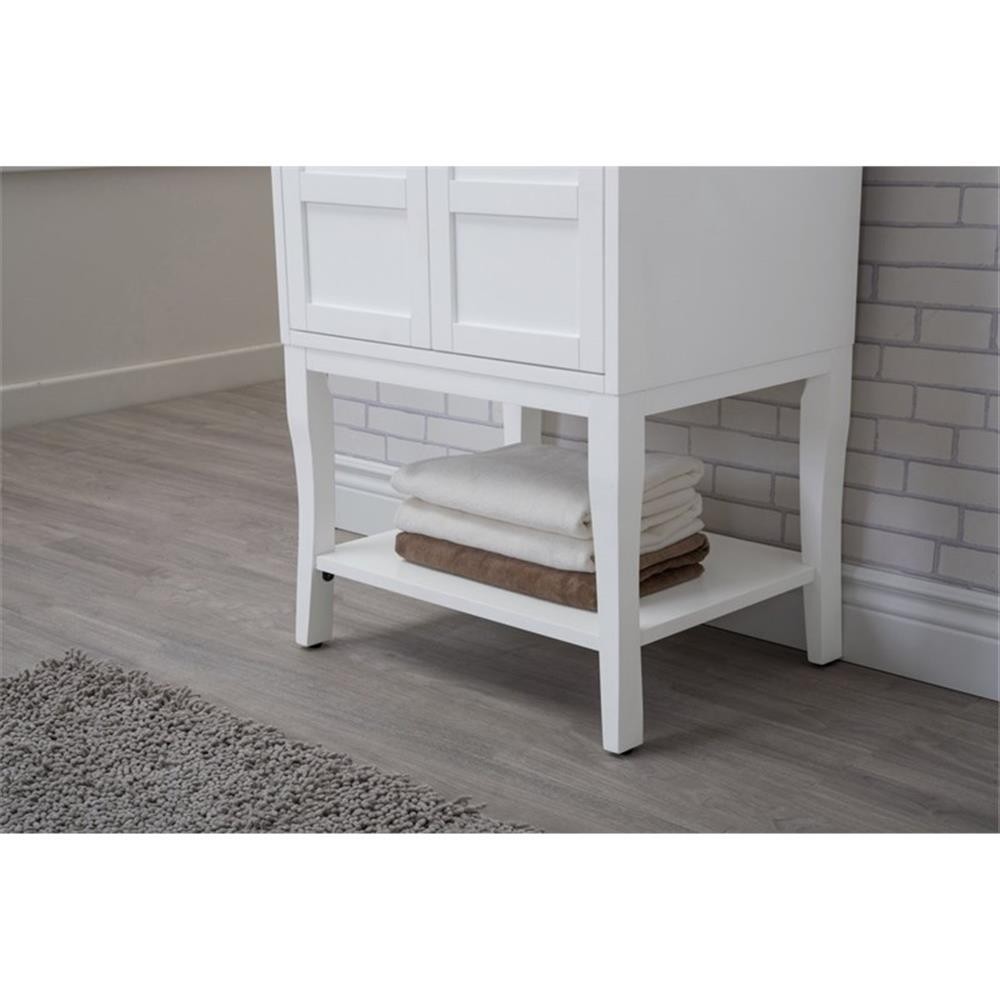 Elegant Decor Mason 24″ 2-Door Wood Single Bathroom Vanity in White