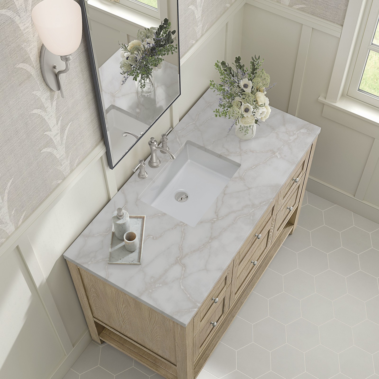 James Martin Vanities 330-V48-FVSL Breckenridge 48″ – Smokey Celadon