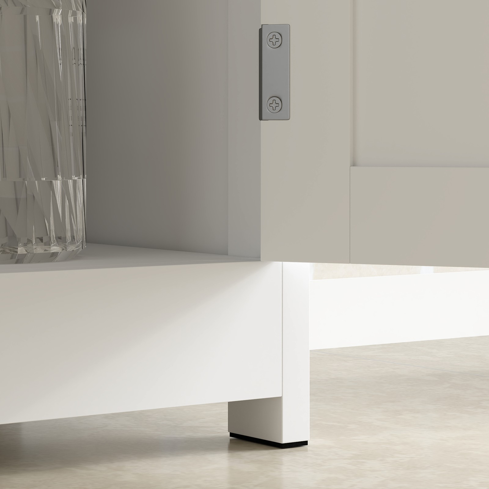 Bathroom Sink Cabinet, Pedestal Sink Cabinet with Doors, White