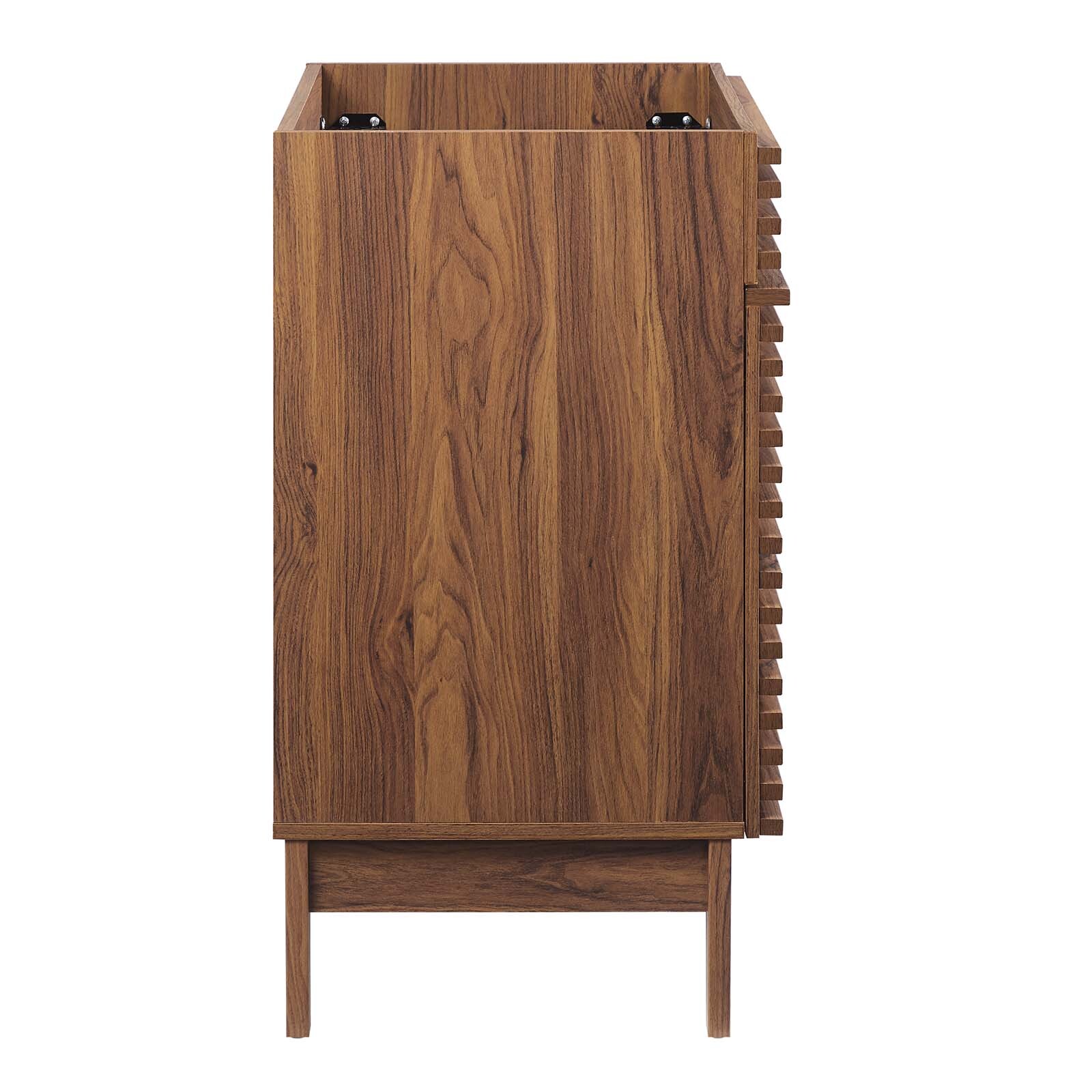 Modway Render 30″ Bathroom Vanity in Walnut – Sink Basin Not Included