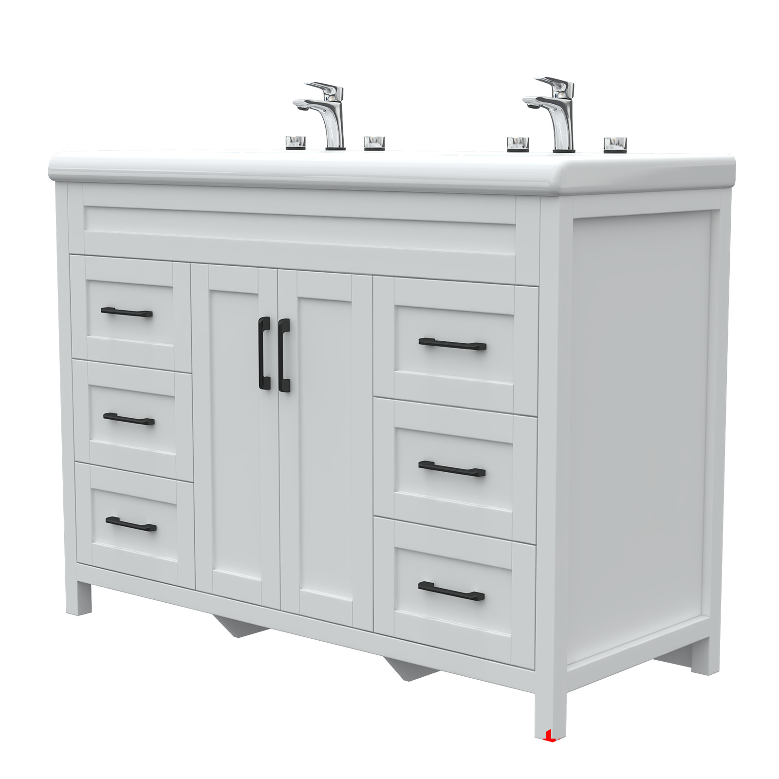 47″ Solid Freestanding Bathroom Vanity Unit Sink Combo Storage Cabinet Drawers