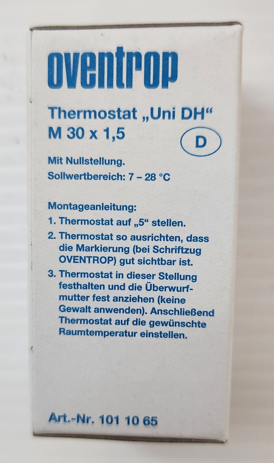 OVENTROP-THERMOSTAAT “UNI DH” M30 X 1, 5-SKU: 101 10 65-ONLY SALE LOTE OF 10 PCS