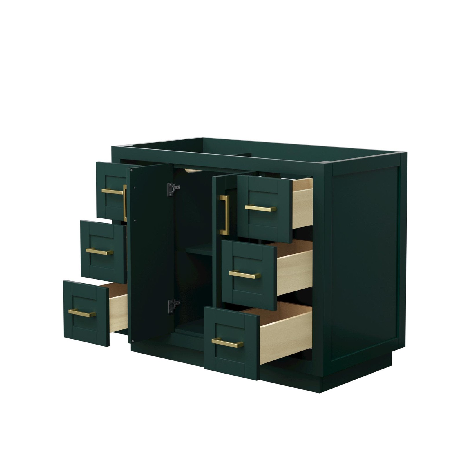 Wyndham Collection WCF2929-42S-CX-MXX Miranda 42″ Single – White / Brushed Gold