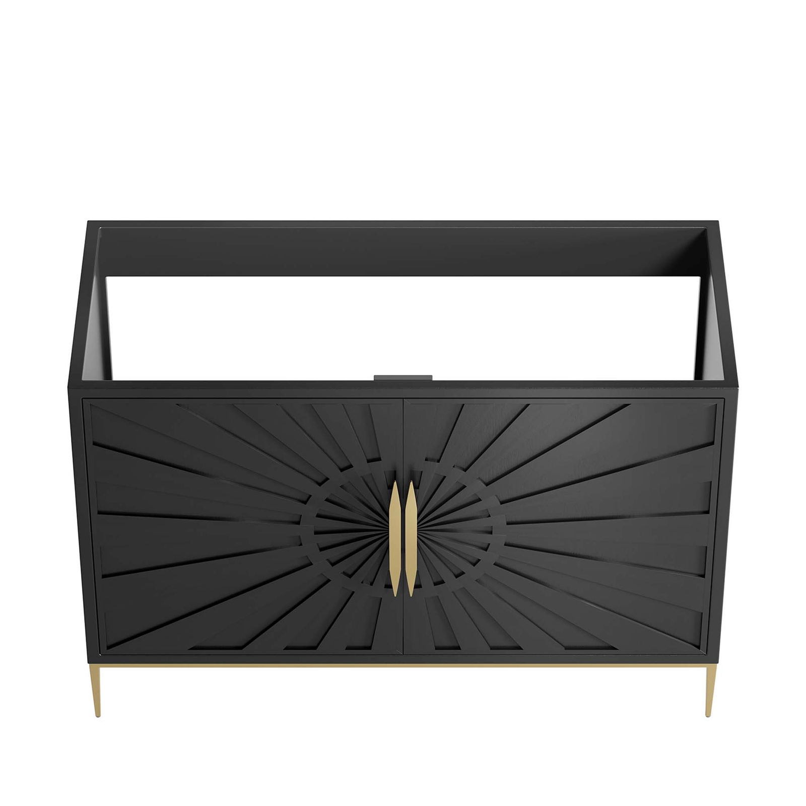 Awaken 48″ Double or Single Sink (Not Included)Bathroom Vanity Cabinet in Black