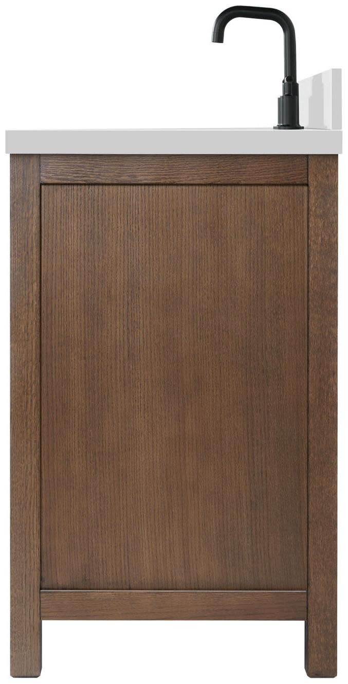 Ariel A037SLWQOVO Cambridge 37″ – Brown Oak / Pure White Quartz / Satin Brass