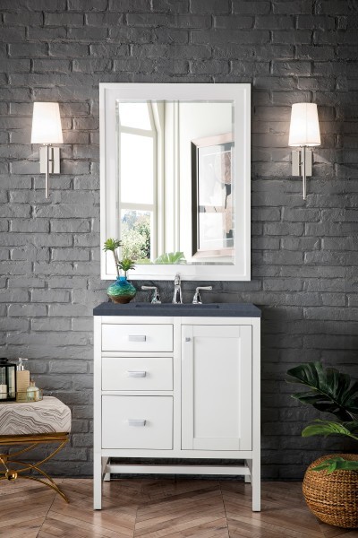 30″ James Martin Addison E444-V30-GW-3CSP Vanity Cabinet Charcoal Soapstone Top