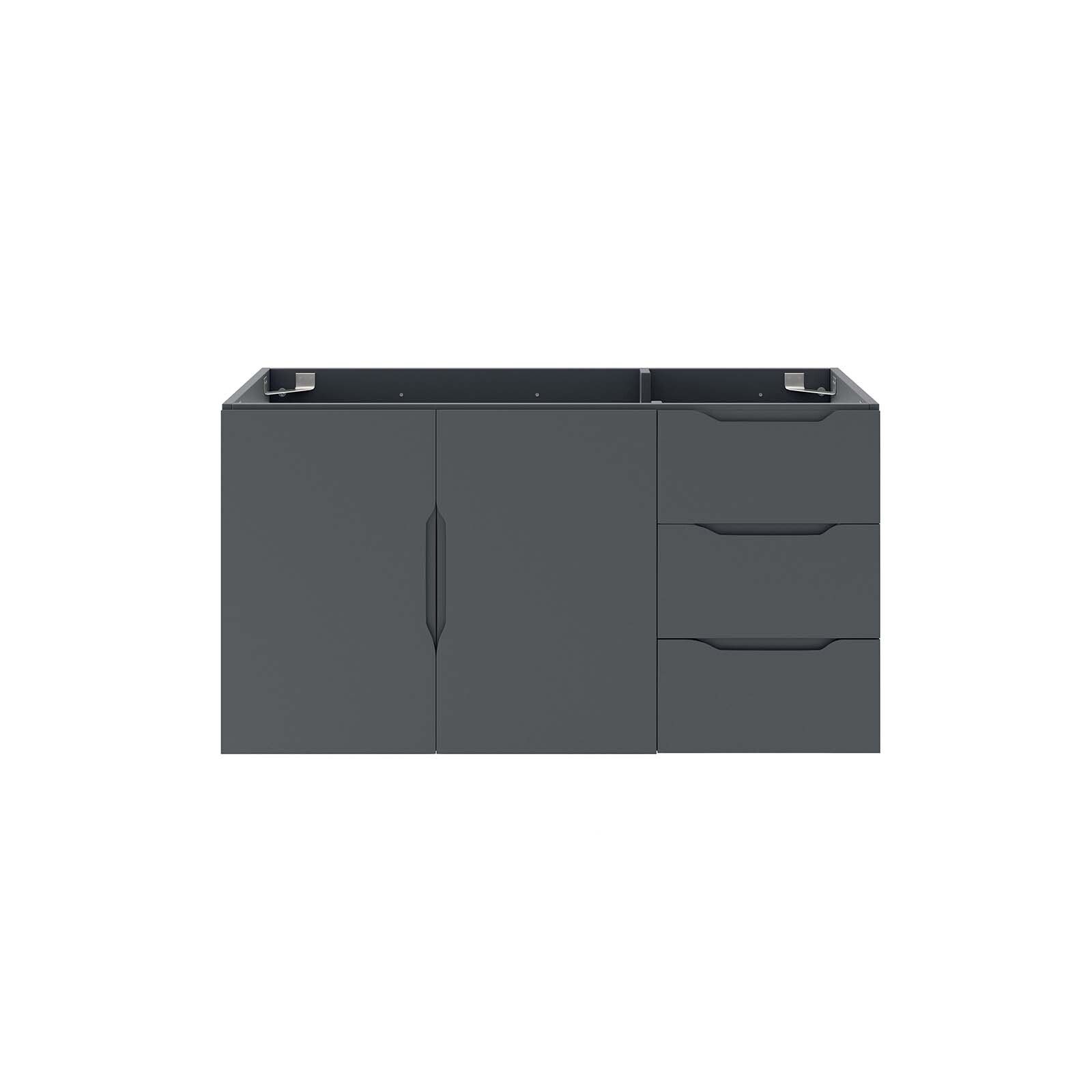Modway Vitality 36″ Bathroom Vanity Cabinet (Sink Basin Not Included) in Gray
