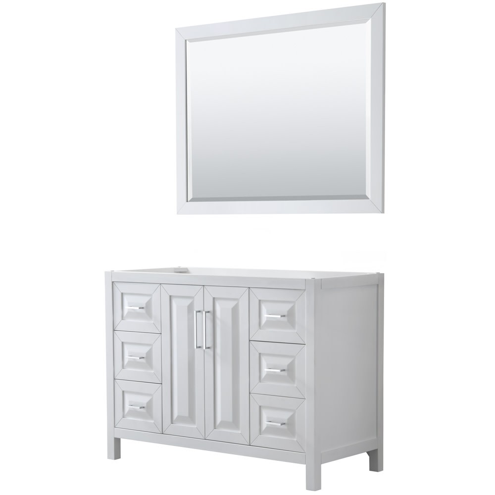 Wyndham Collection WCV252548SCXSXXM46 Daria 47″ Single – White / Polished Chrome