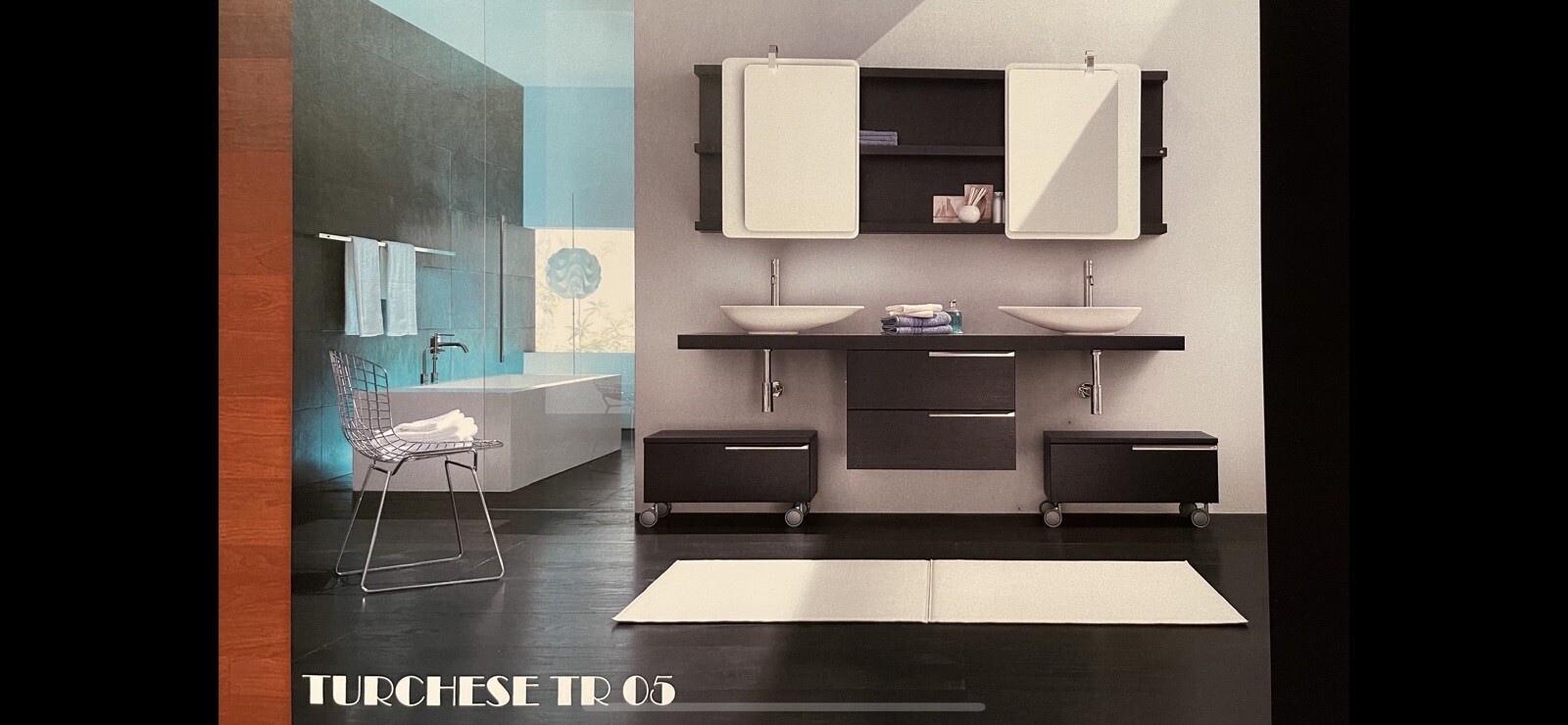 Ardeco Artesi Ultra Modern Bathroom Vanity Cabinet Mirror Set Italy $17K Retail!