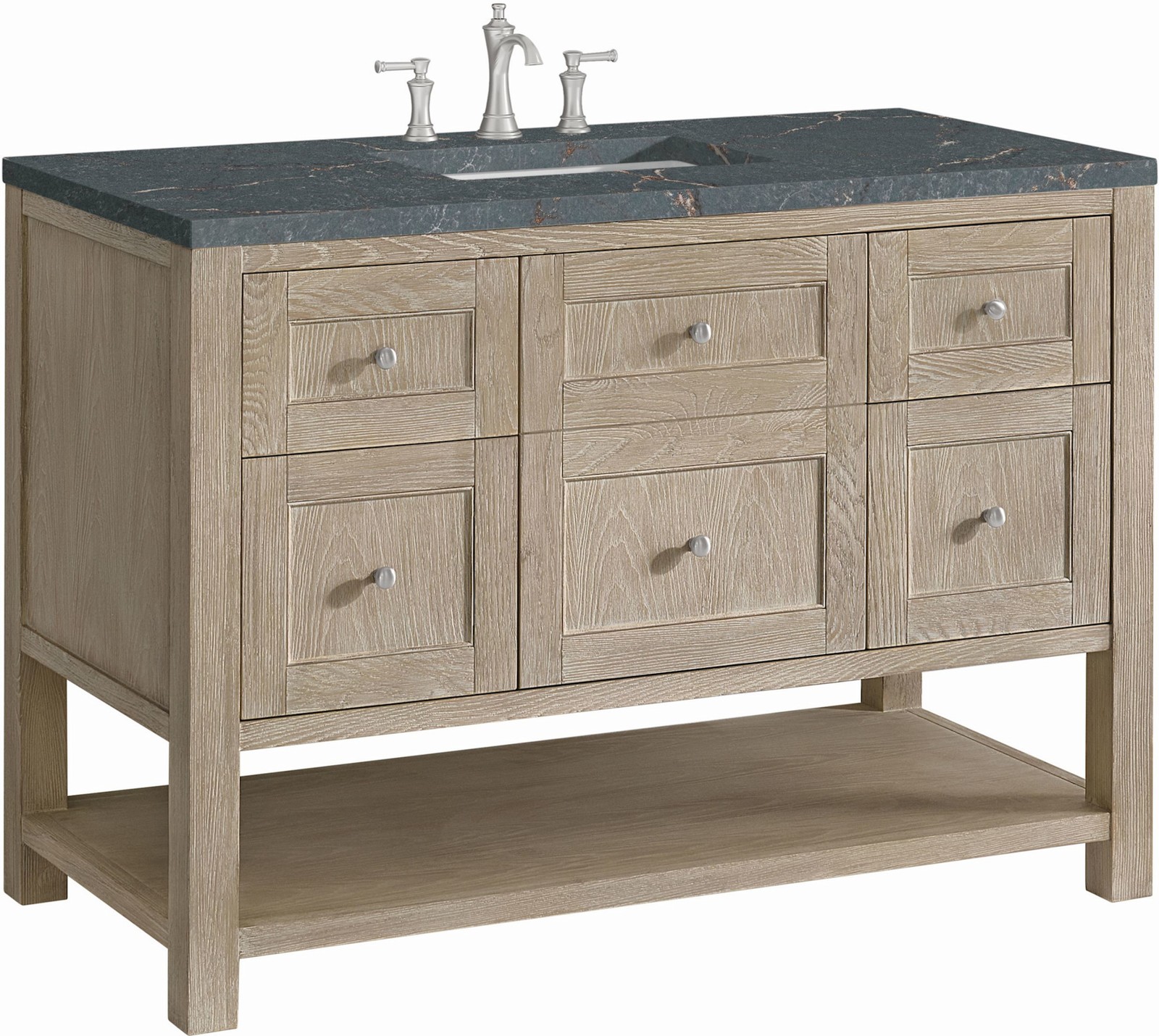 James Martin Vanities 330-V48-FPBL Breckenridge 48″ – Whitewashed Oak