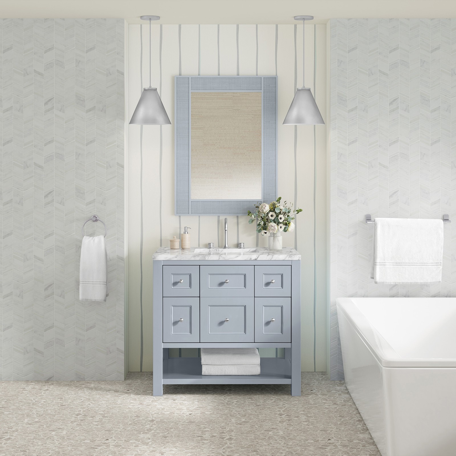 James Martin Vanities 330-V36-3CAR Breckenridge 36″ – Light Natural Oak