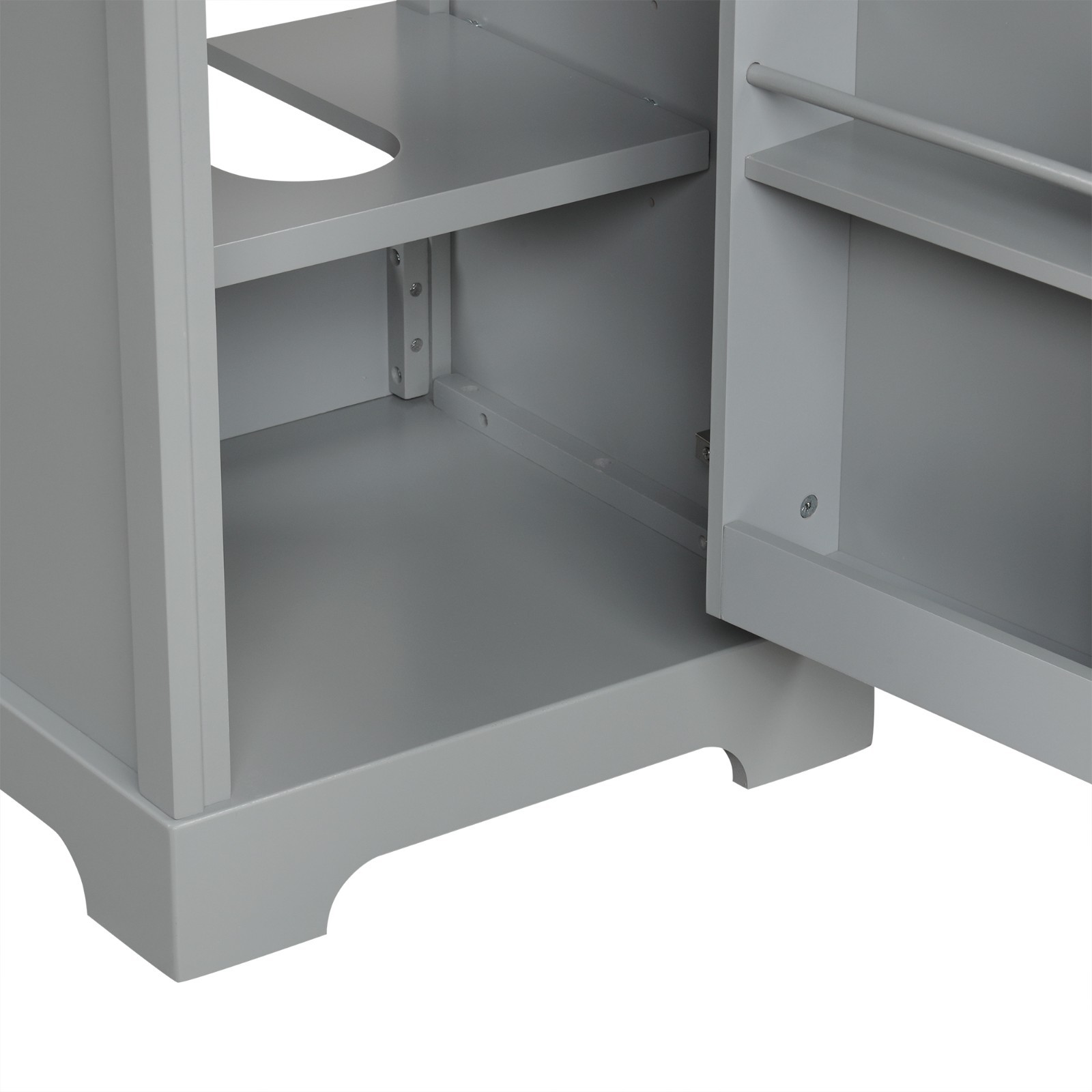 20″ Bathroom Vanity With Sink Soft Closing Door Storage Rack Adjustable Shelf