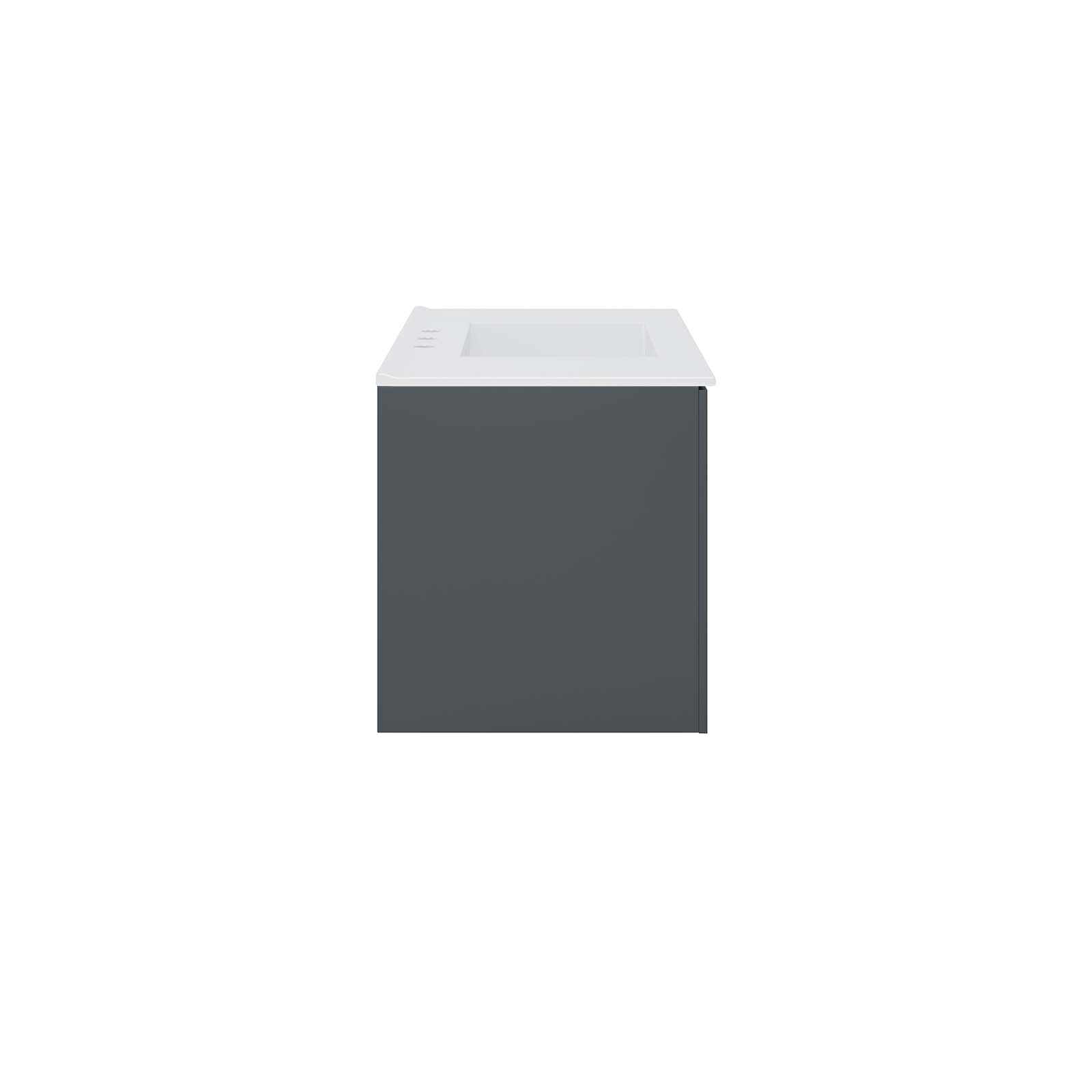 Modway Vitality 36″ Wall-Mount Bathroom Vanity in Gray White