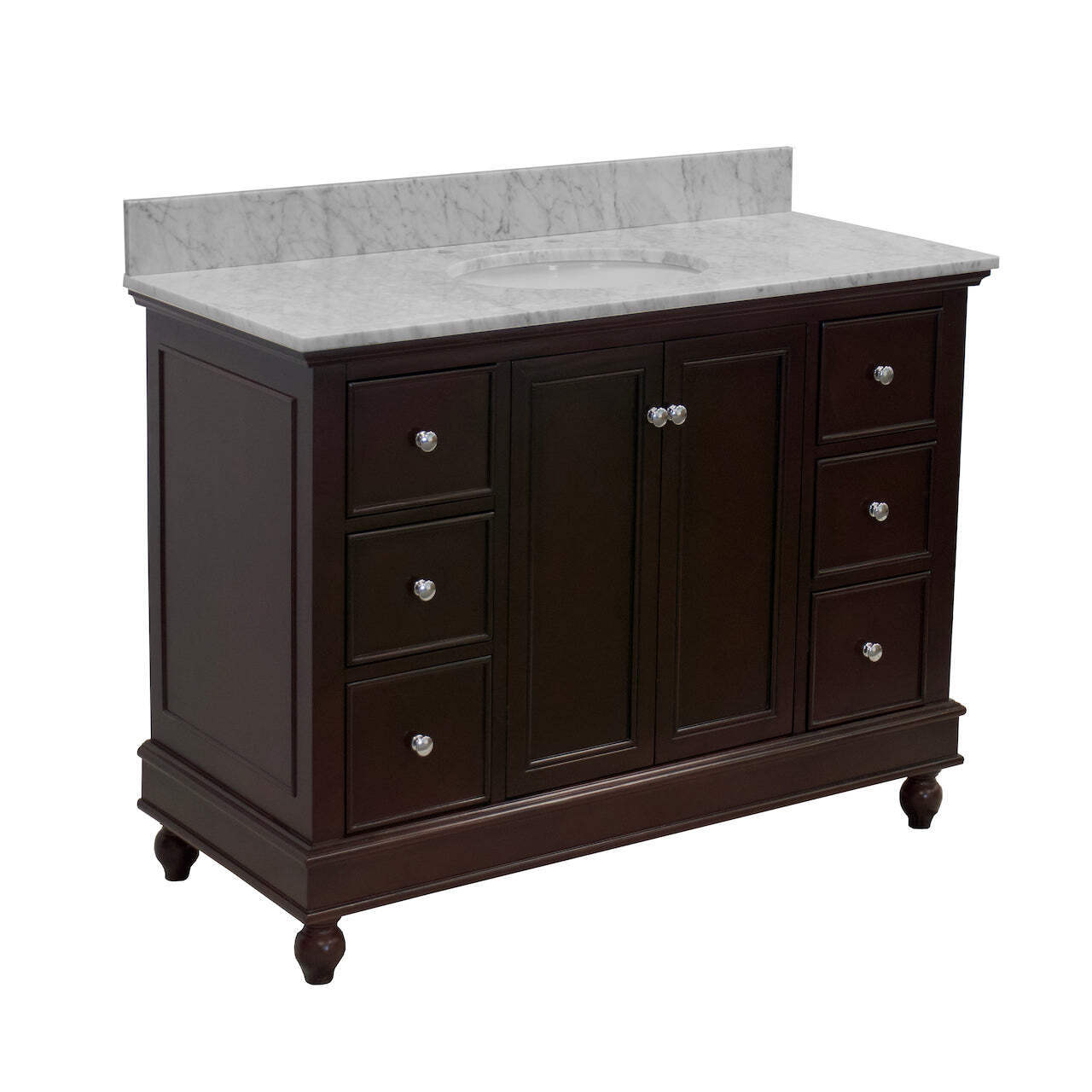 Bella 48-inch Vanity with Carrara Marble Top