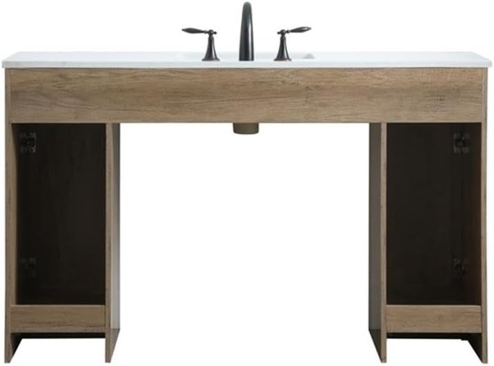 Elegant Kitchen and Bath 54 Inch ADA Compliant Bathroom Vanity In Natural Oak