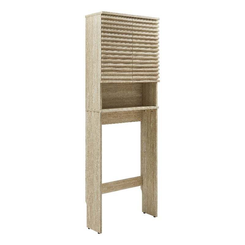 Render Bathroom Storage Cabinet in Travertine