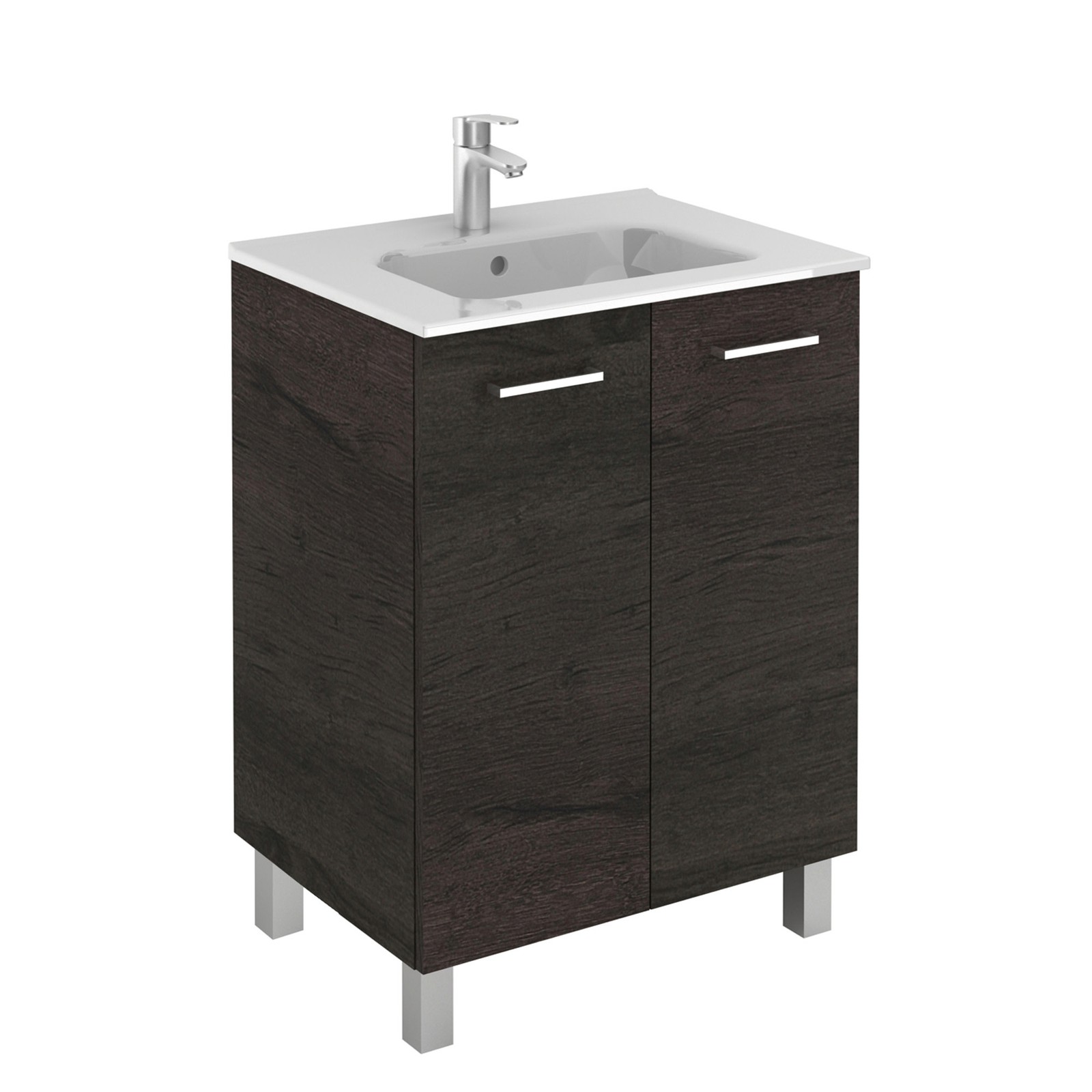 WS Bath Collections Logic 70 Wenge Logic Complete Vanity Unit