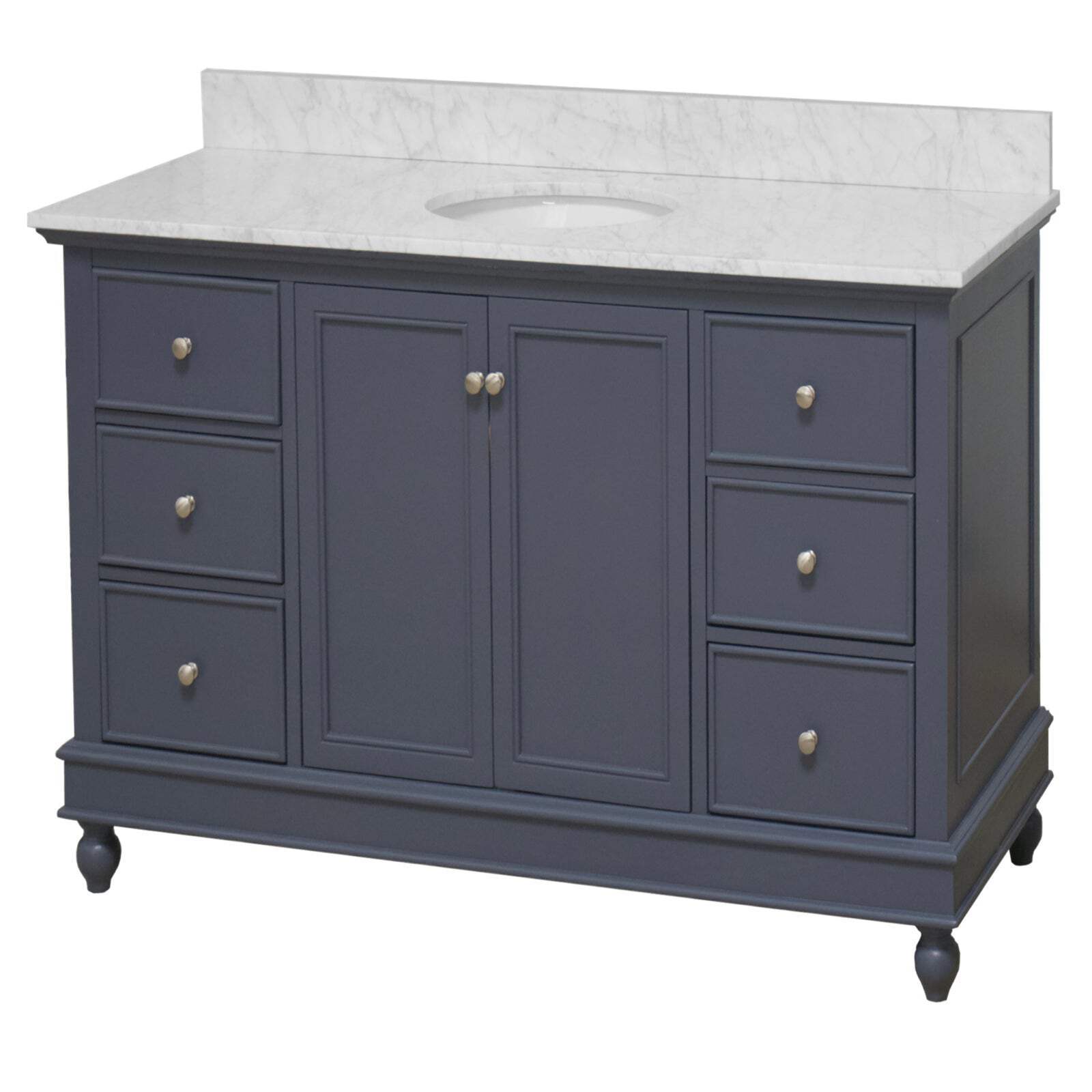Bella 48-inch Vanity with Carrara Marble Top