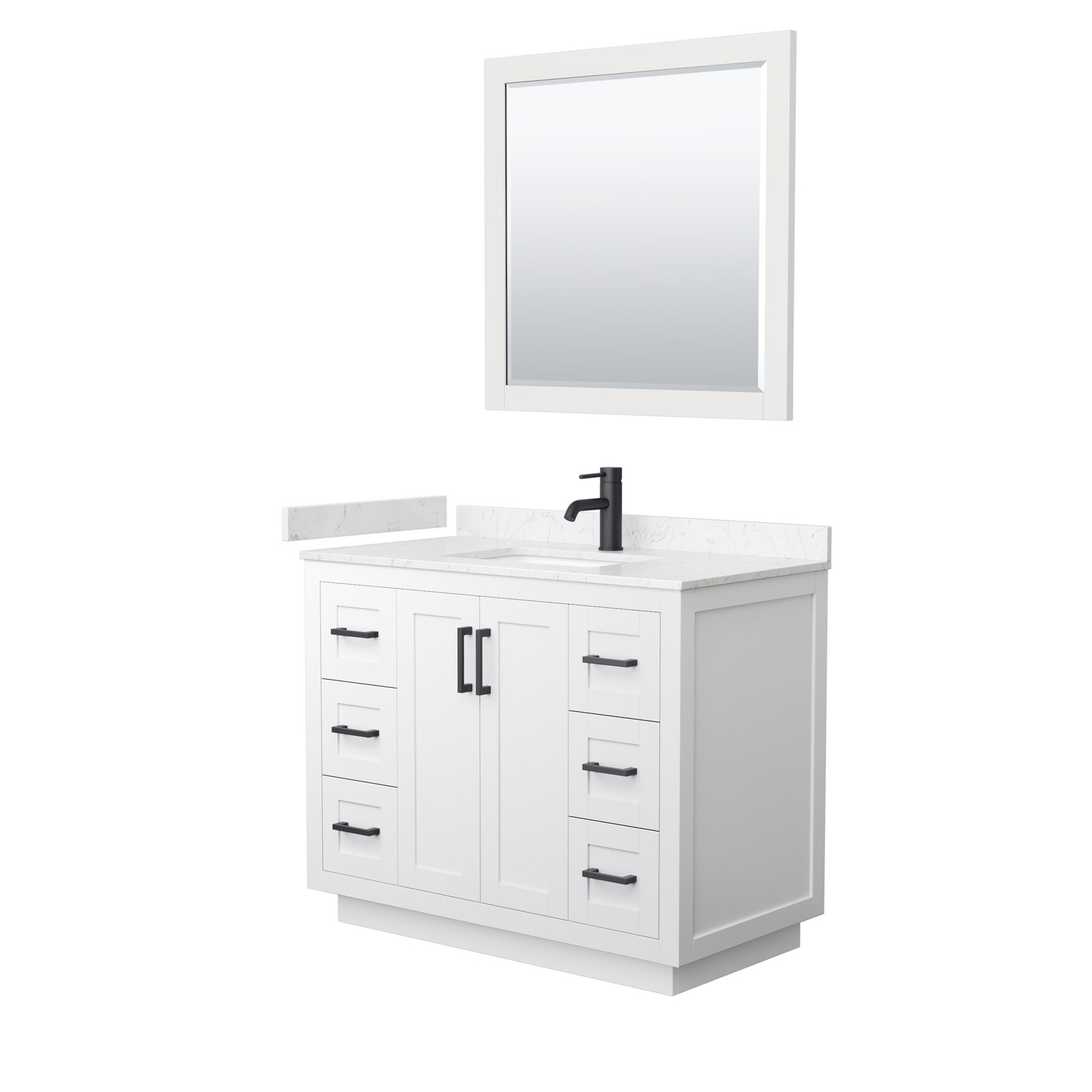 Wyndham Collection WCF2929-42S-VCA-M34 Miranda 42″ – Dark Gray / Carrara