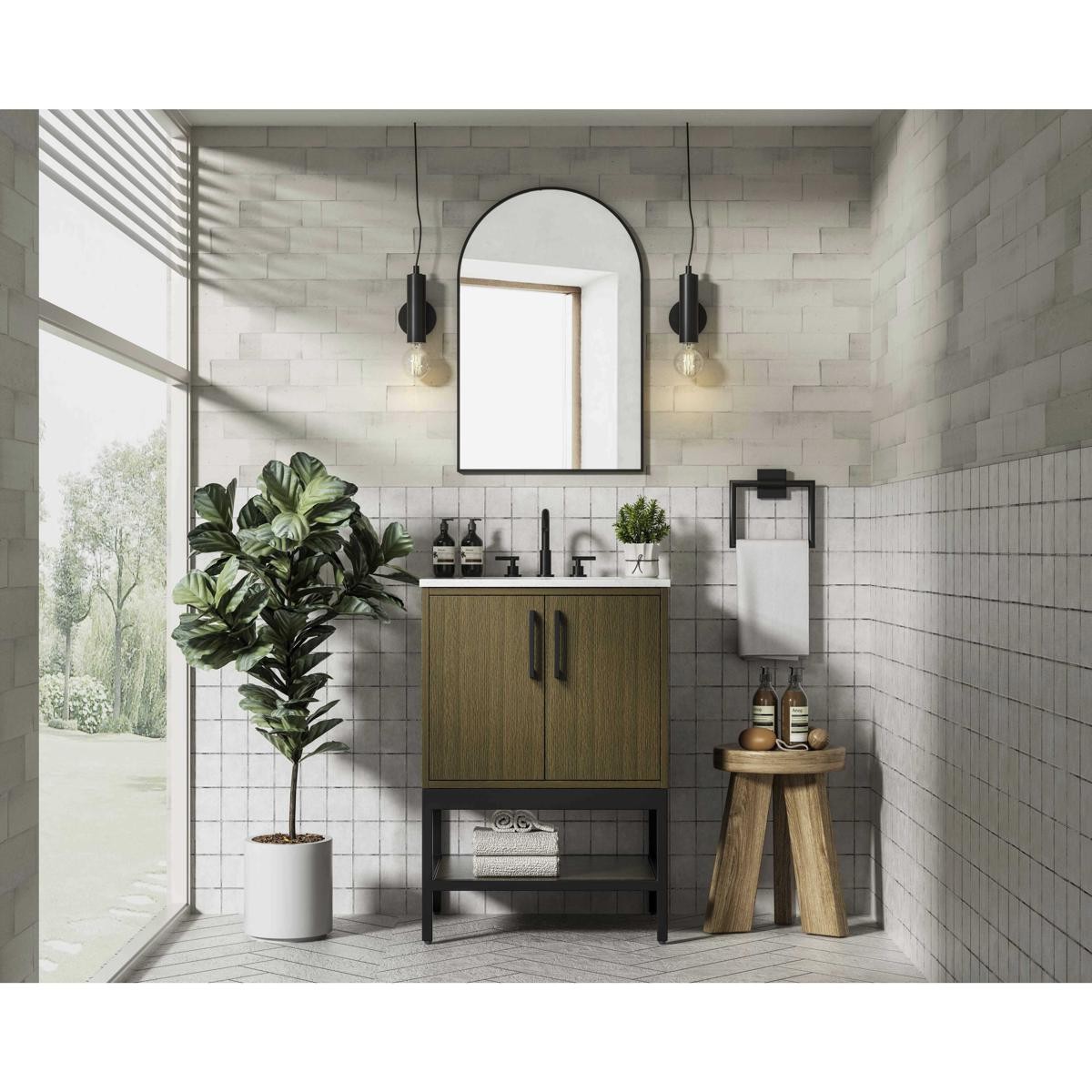 Elegant Lighting VF60724MCB Lennox Vanity Chestnut Brown