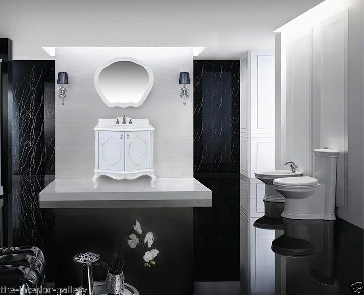Bathroom Vanity – Transitional Bathroom Vanity Set – Chester – White Vanity- 34″