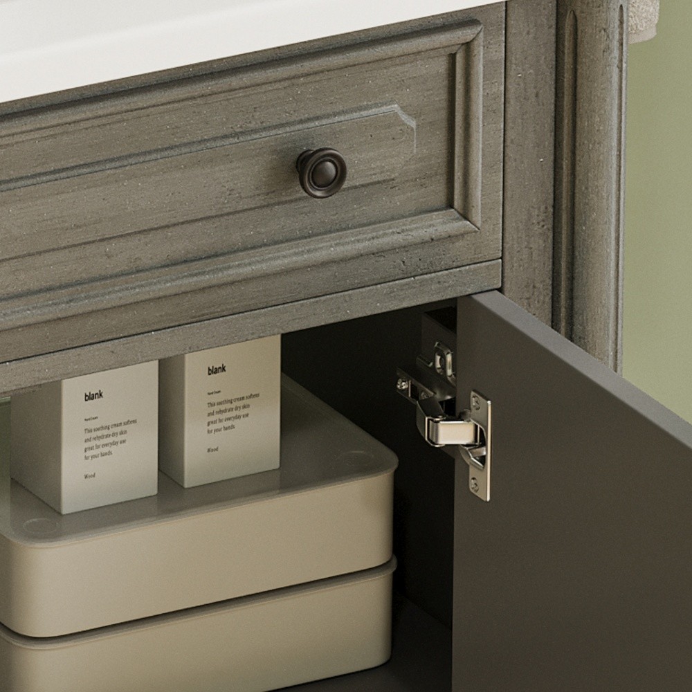30In Bathroom Vanity with Sink Rustic Bathroom Cabinet with Soft Close Doors