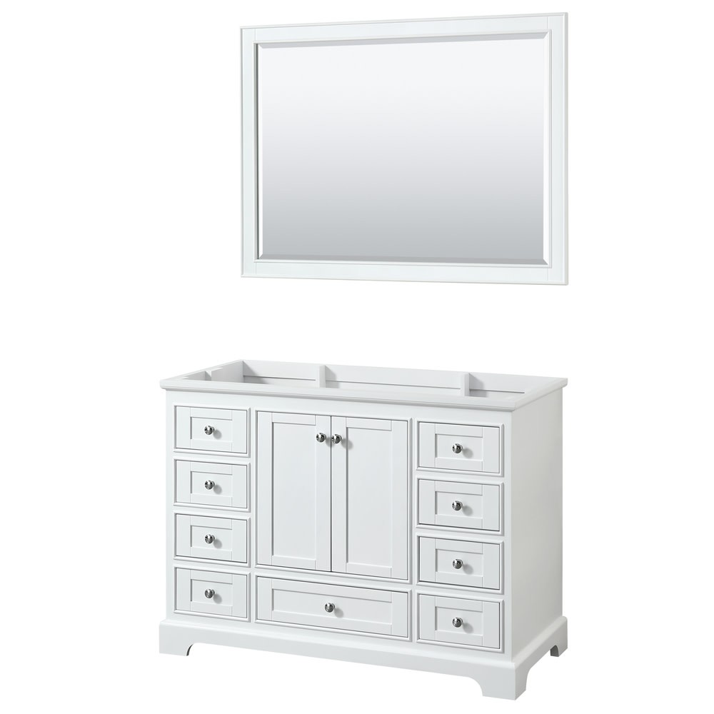 Wyndham Collection WCS202048SCXSXXM46 Deborah 47-1/4″ – White / Polished Chrome