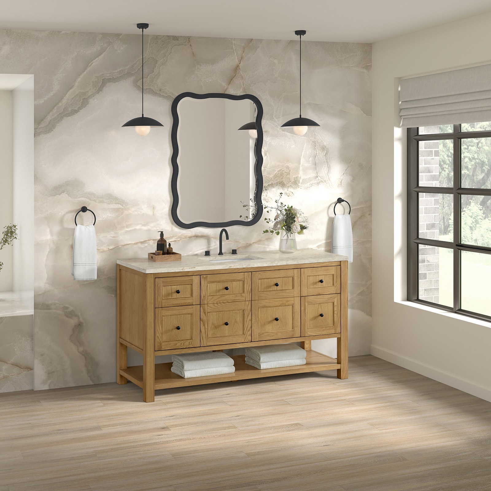 James Martin Vanities 330-V60S-3TJR Breckenridge 60″ – Smokey Celadon