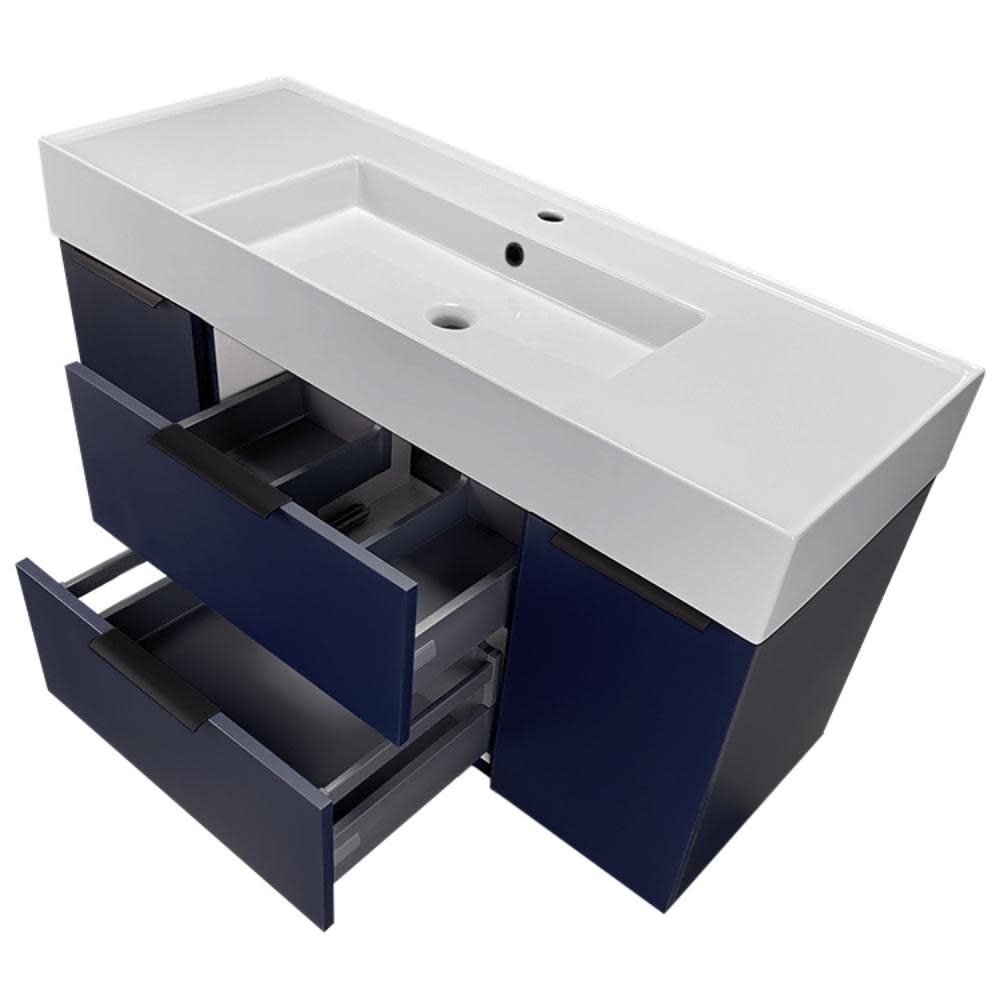 Nameeks Derin-4818-W-C Derin 48″ Wall Mounted Single Basin Vanity – Night Blue /