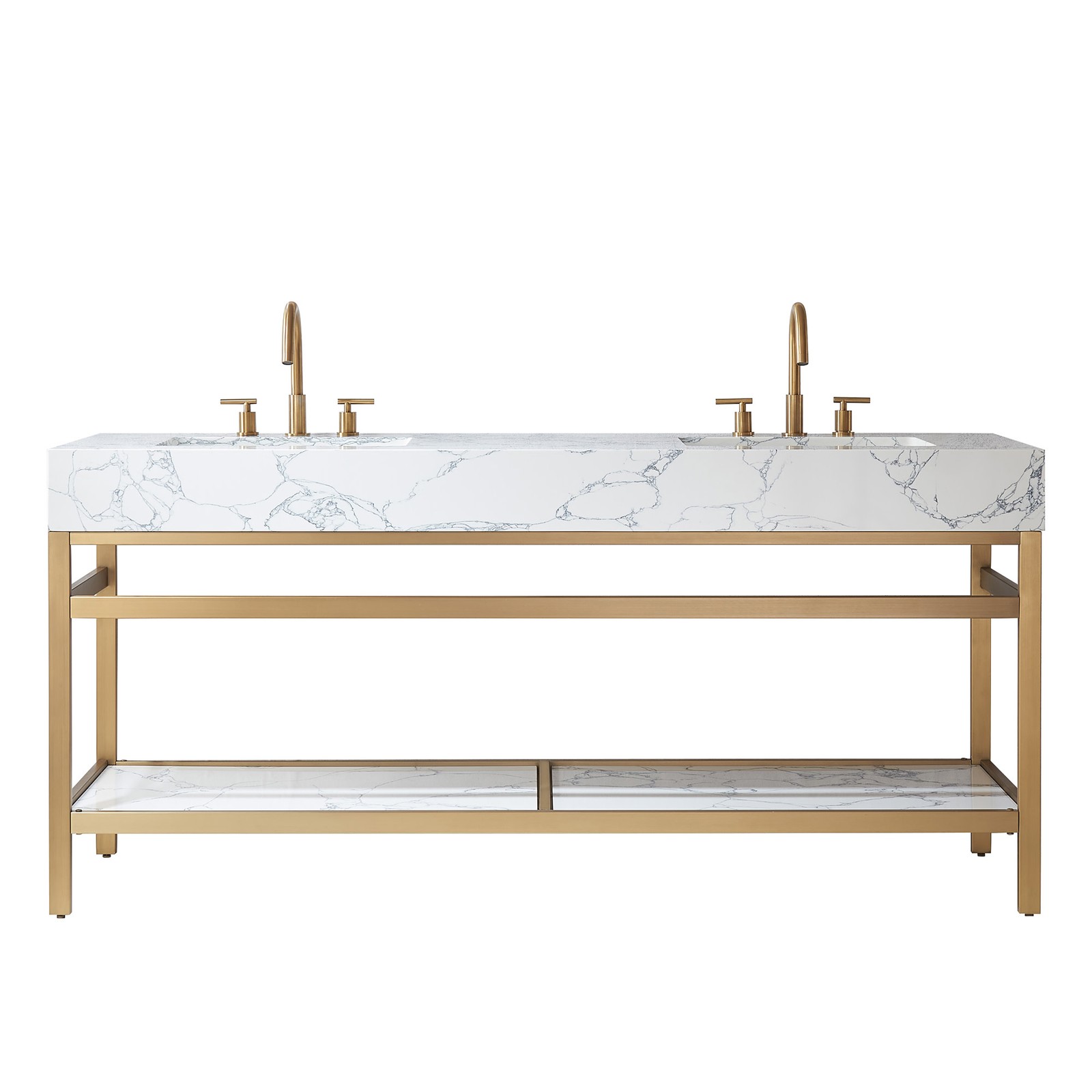 Miseno MV-NM-702772M Ecija 72″ – Brushed Gold / Pandora White