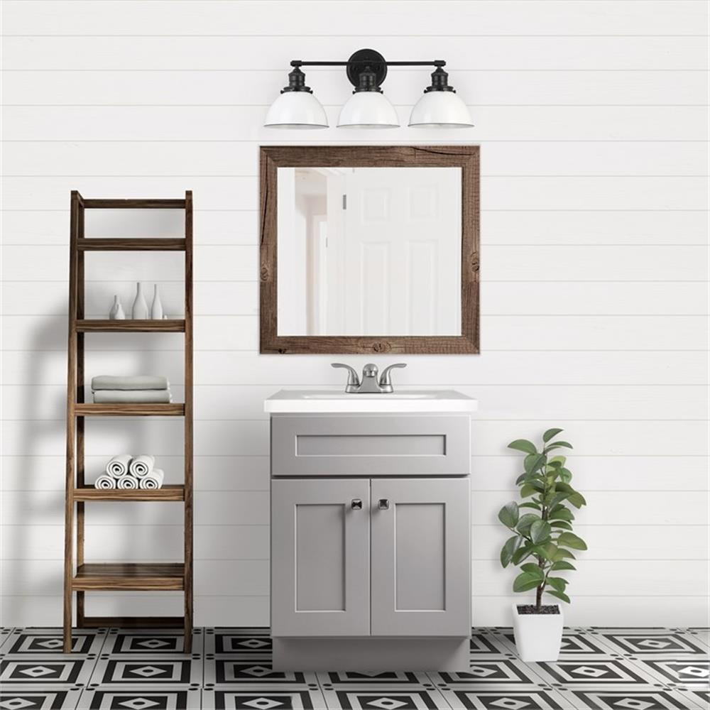 Brookings 24″ Bathroom Vanity Ready to Assemble Solid Wood Sherwin Williams-Gray
