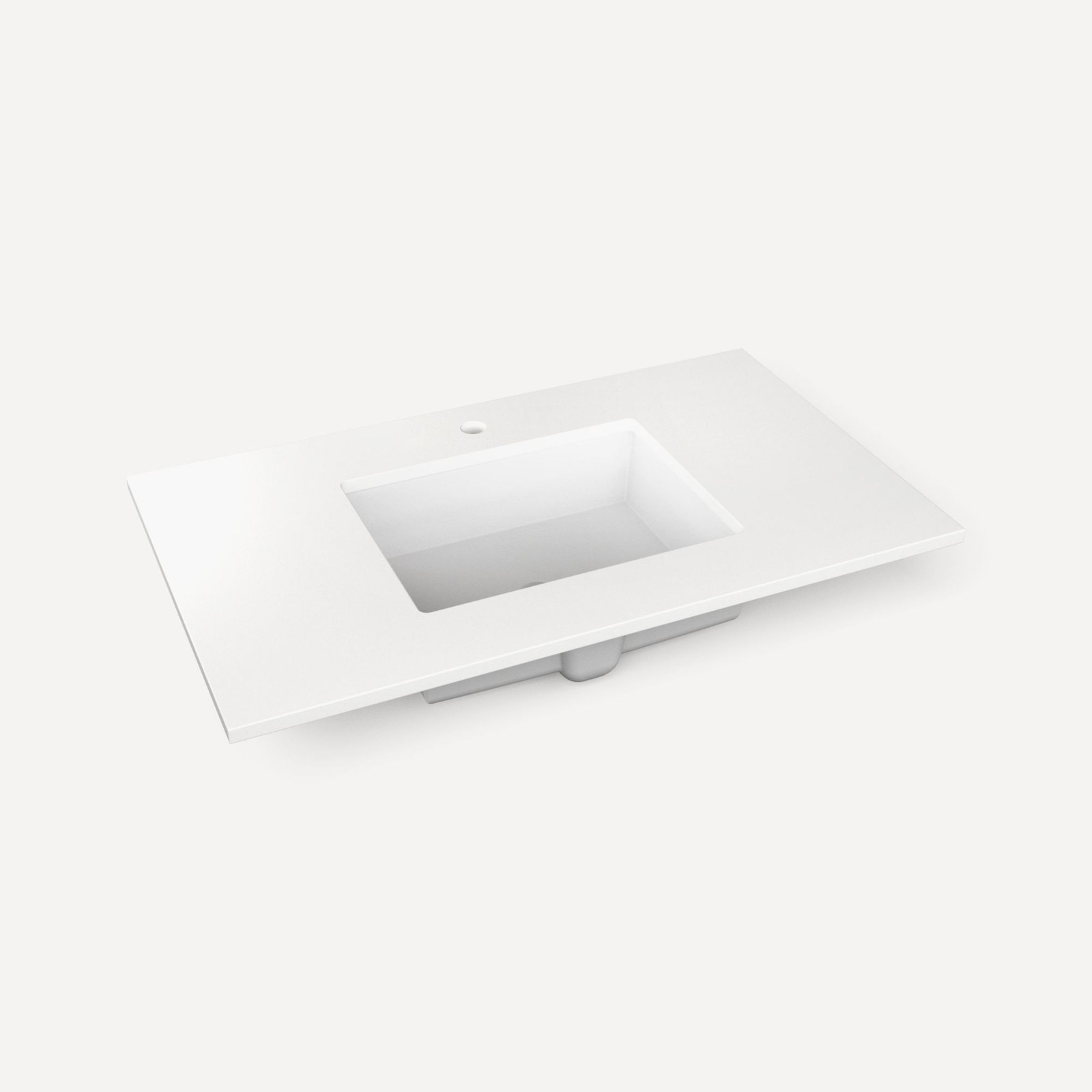 Robern TB37UCO-1 37″ Quartz Vanity Top for 1 Hole Faucet – Quartz White