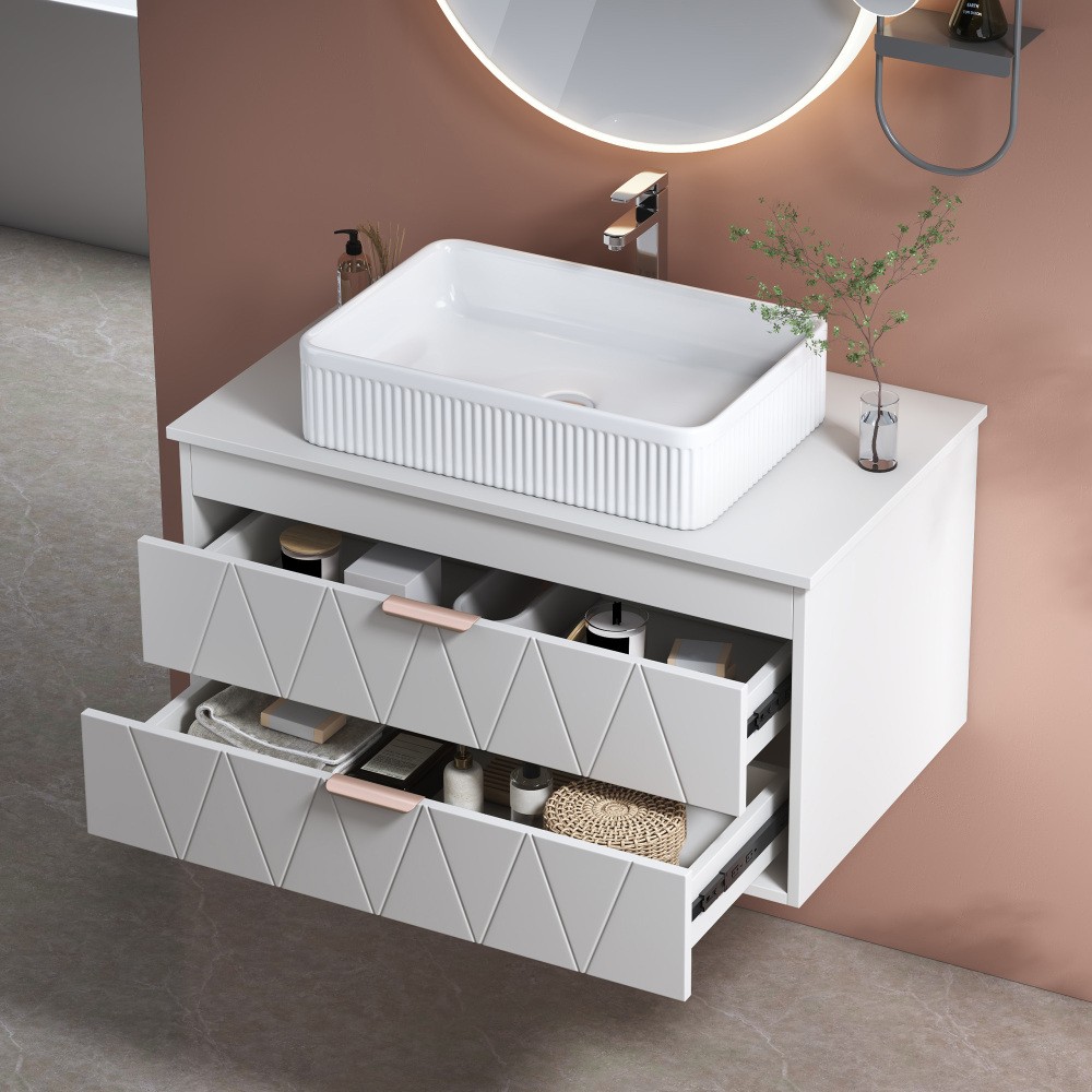 31.5 Inches Floating Single Small Bathroom Vanity with Sink