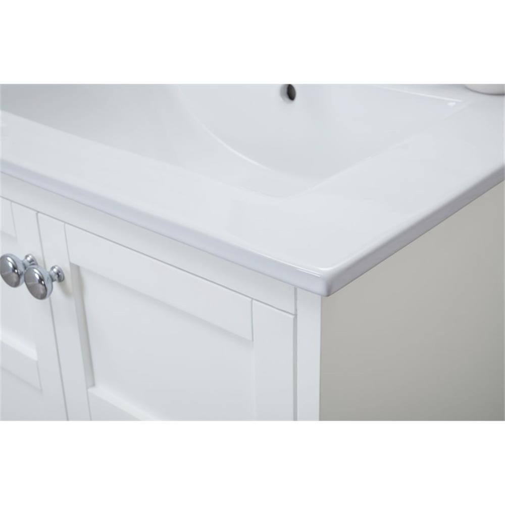 Elegant Decor Mason 24″ 2-Door Wood Single Bathroom Vanity in White