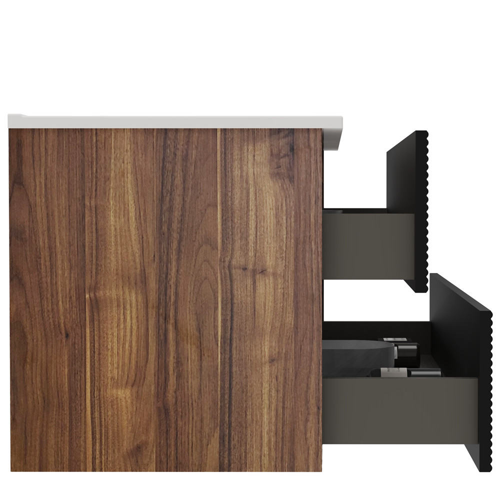 24″ 30″ 36″ Wall Mounted Bathroom Vanity w/Sink,Floating Vanity Cabinet,2 Drawer