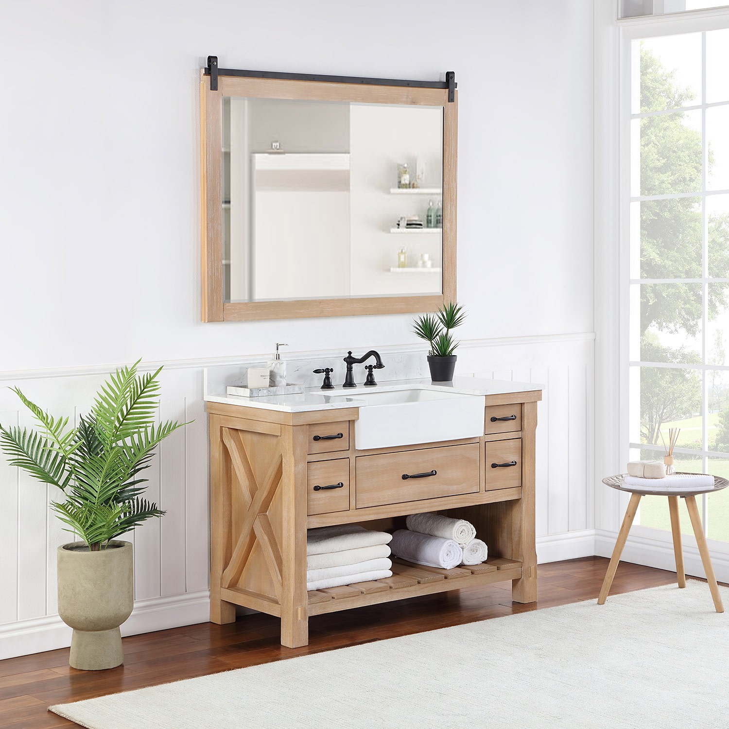 Miseno MV-701648 Villareal 48″ – Weathered Pine / White