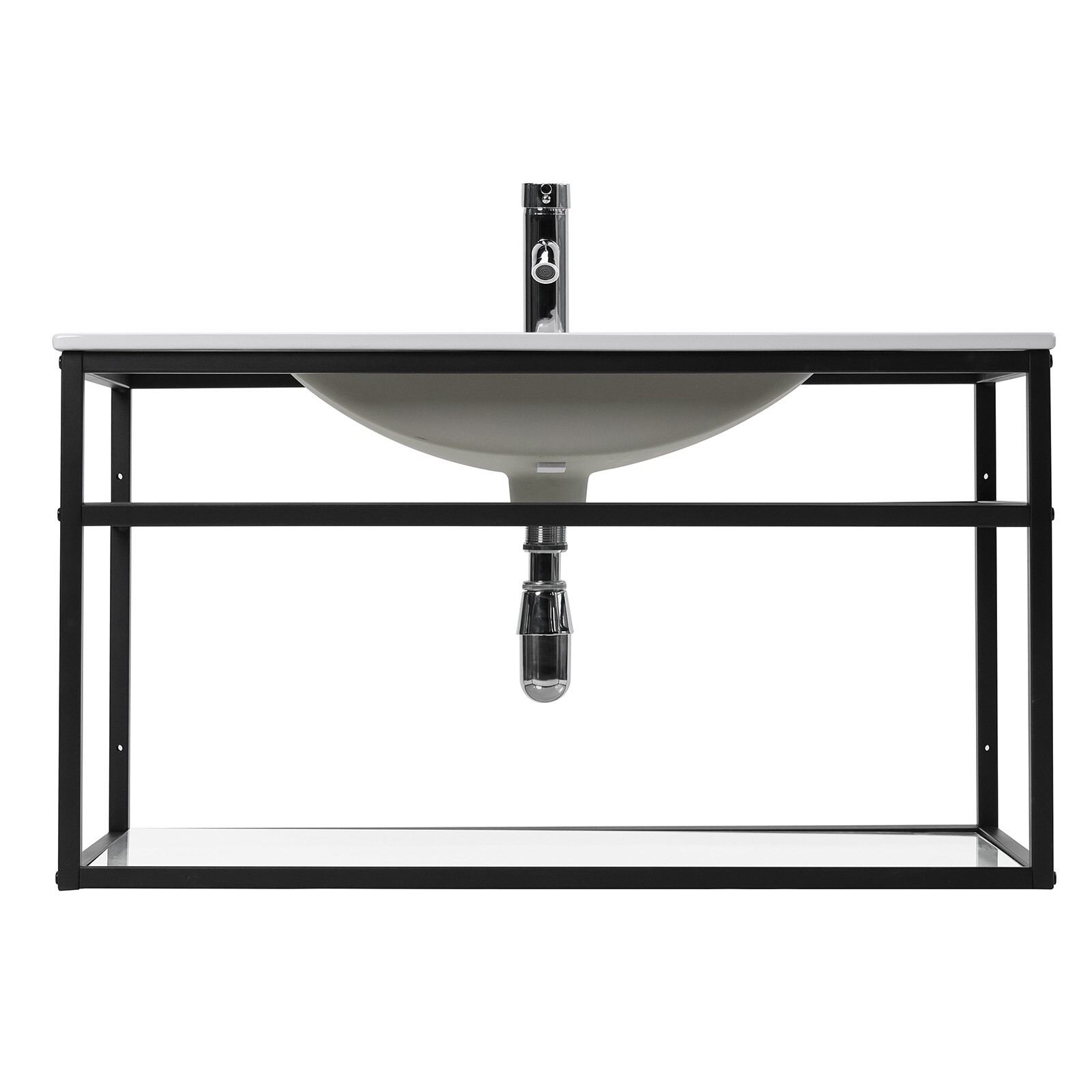 36” Bathroom Vanity Set Wall mounted Cabinet Floating Vanity Minimalist Style
