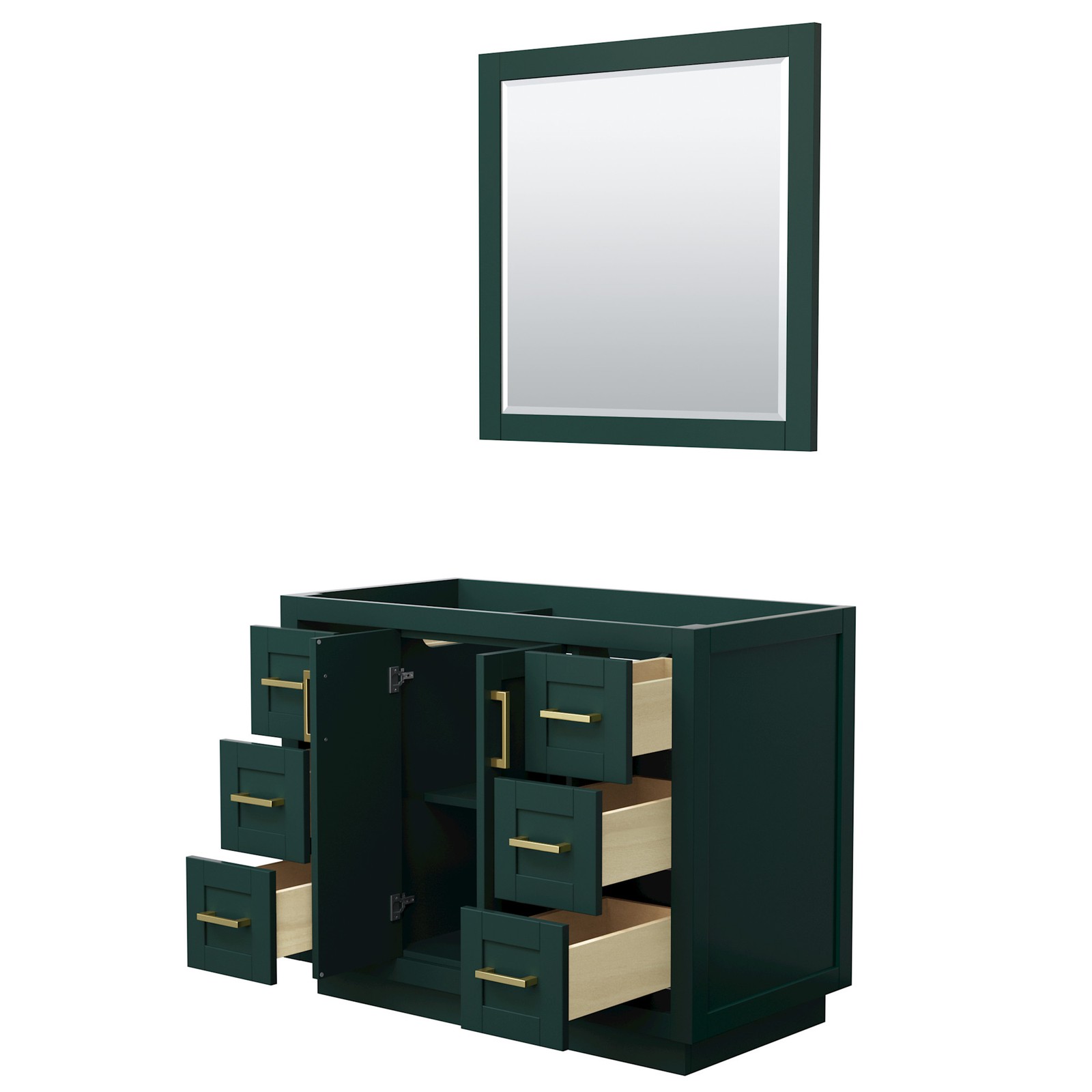 Wyndham Collection WCF2929-42S-CX-M34 Miranda 42″ Single – White / Brushed Gold