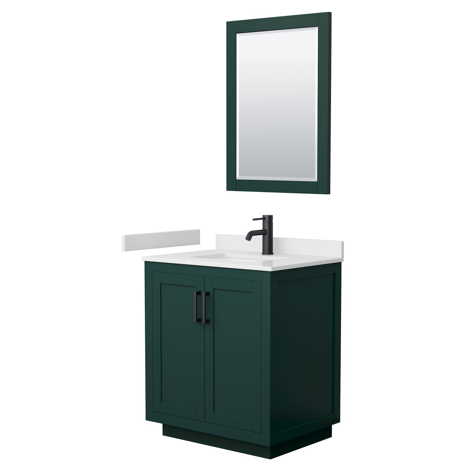 Wyndham Collection WCF2929-30S-VCA-M24 Miranda 30″ – Dark Gray / White Cultured