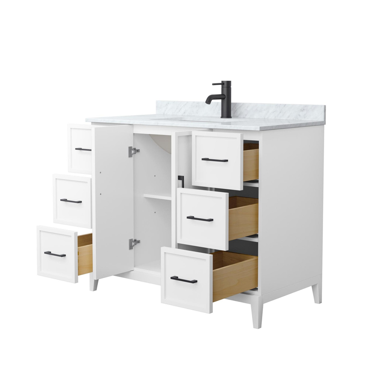 Wyndham Collection WCH717142S-CM-UNSMXX Elan 42″ – White Oak / Brushed Nickel