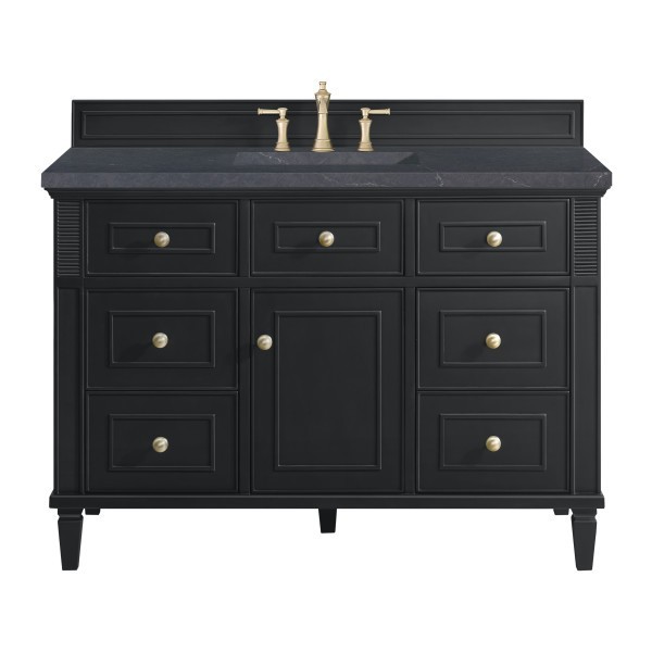 48″ James Martin Lorelai 424-V48-BKO-3CSP Vanity Cabinet Charcoal Soapstone Top