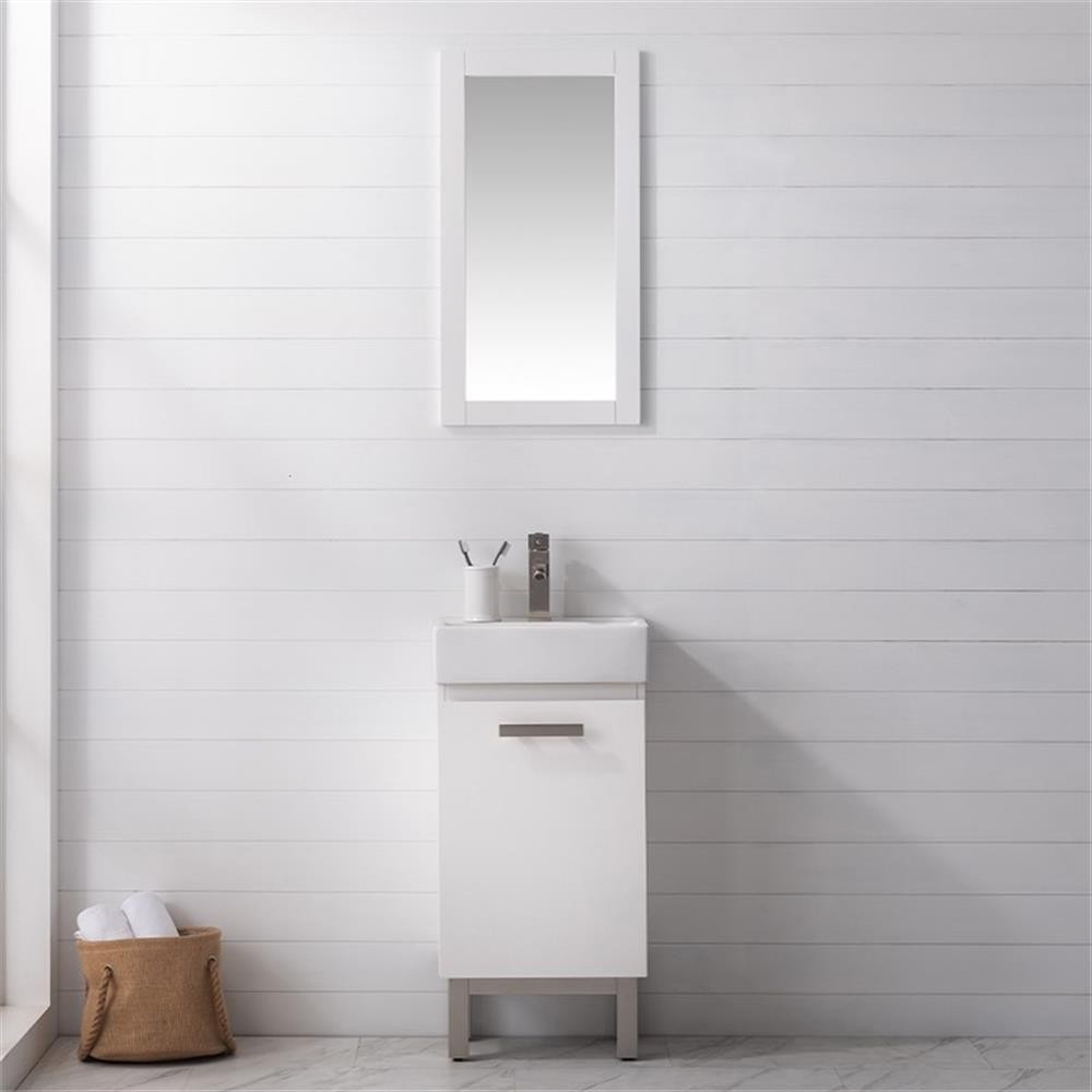 Design Element Stella 16.5″ Wood Single Sink Vanity in White
